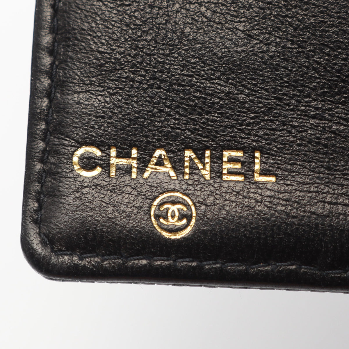 ココマーク 二つ折り長財布 キャビアスキン ブラック ゴールド金具 シャネル 財布・小物 CHANEL