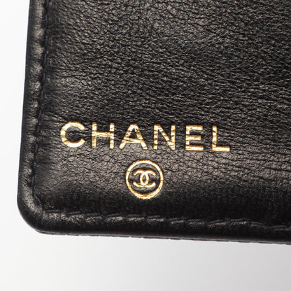 ココマーク 二つ折り長財布 キャビアスキン ブラック ゴールド金具 シャネル 財布・小物 CHANEL