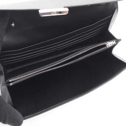 コンスタンス ロング トゥーゴー ショルダーウォレット ヴォーエプソン ブラック シルバー金具 G刻印 エルメス