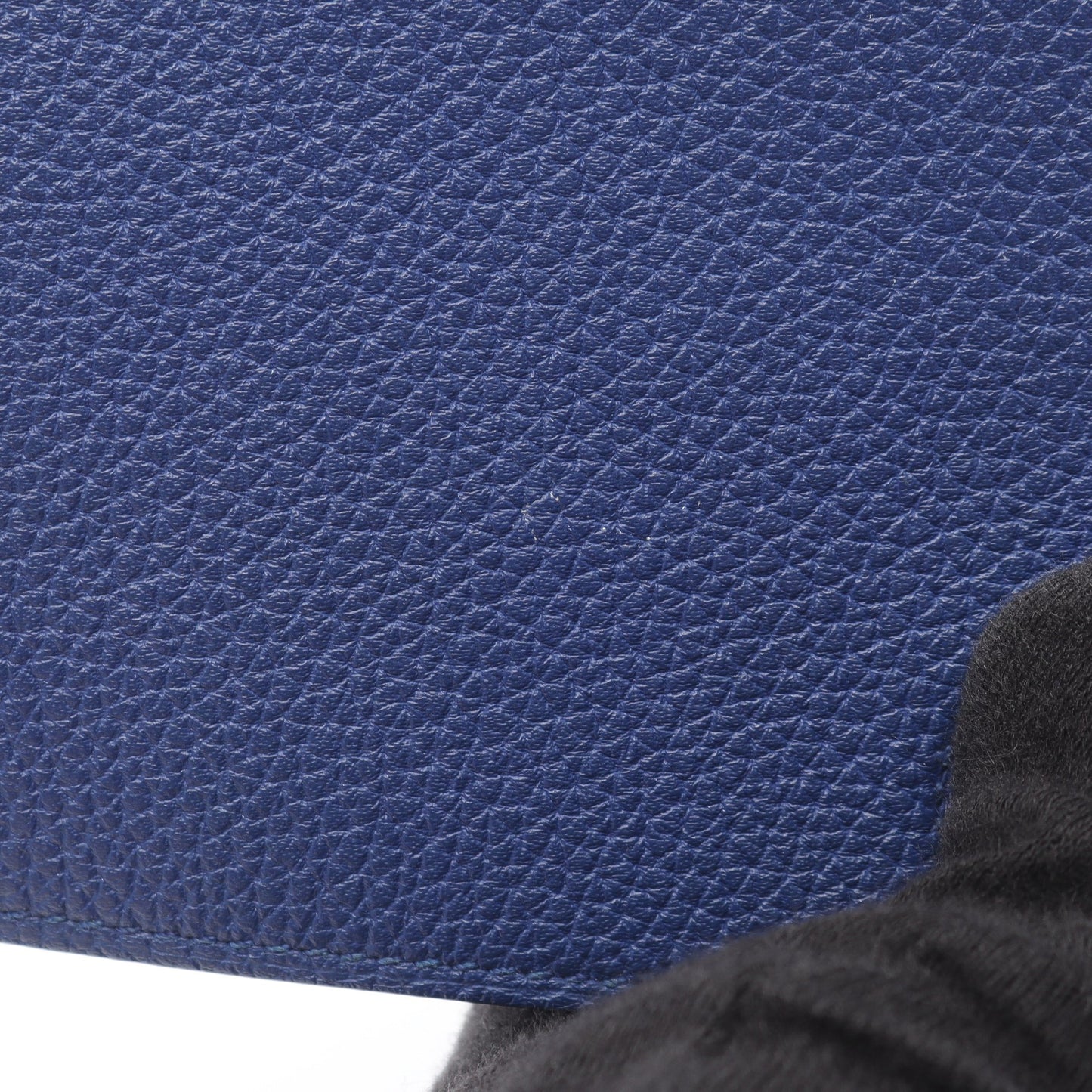 ドゴンGM ブルーロワイヤル 二つ折り長財布 トゴ ブルー シルバー金具 T刻印 エルメス