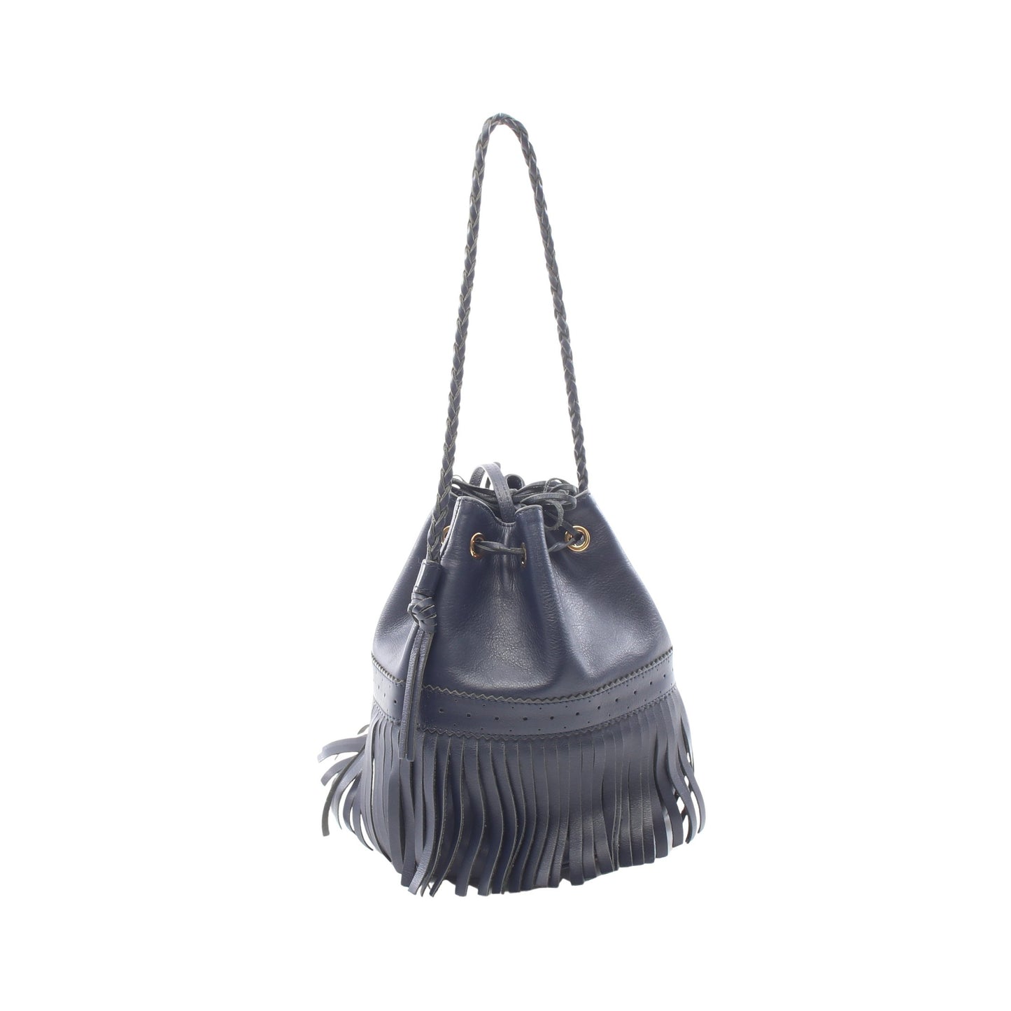 MEDIUM FRINGE CARNIVAL フリンジカーニバル 2WAY ショルダーバッグ レザー ネイビー ジェイアンドエムデヴィッドソン