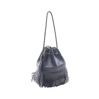 MEDIUM FRINGE CARNIVAL フリンジカーニバル 2WAY ショルダーバッグ レザー ネイビー ジェイアンドエムデヴィッドソン