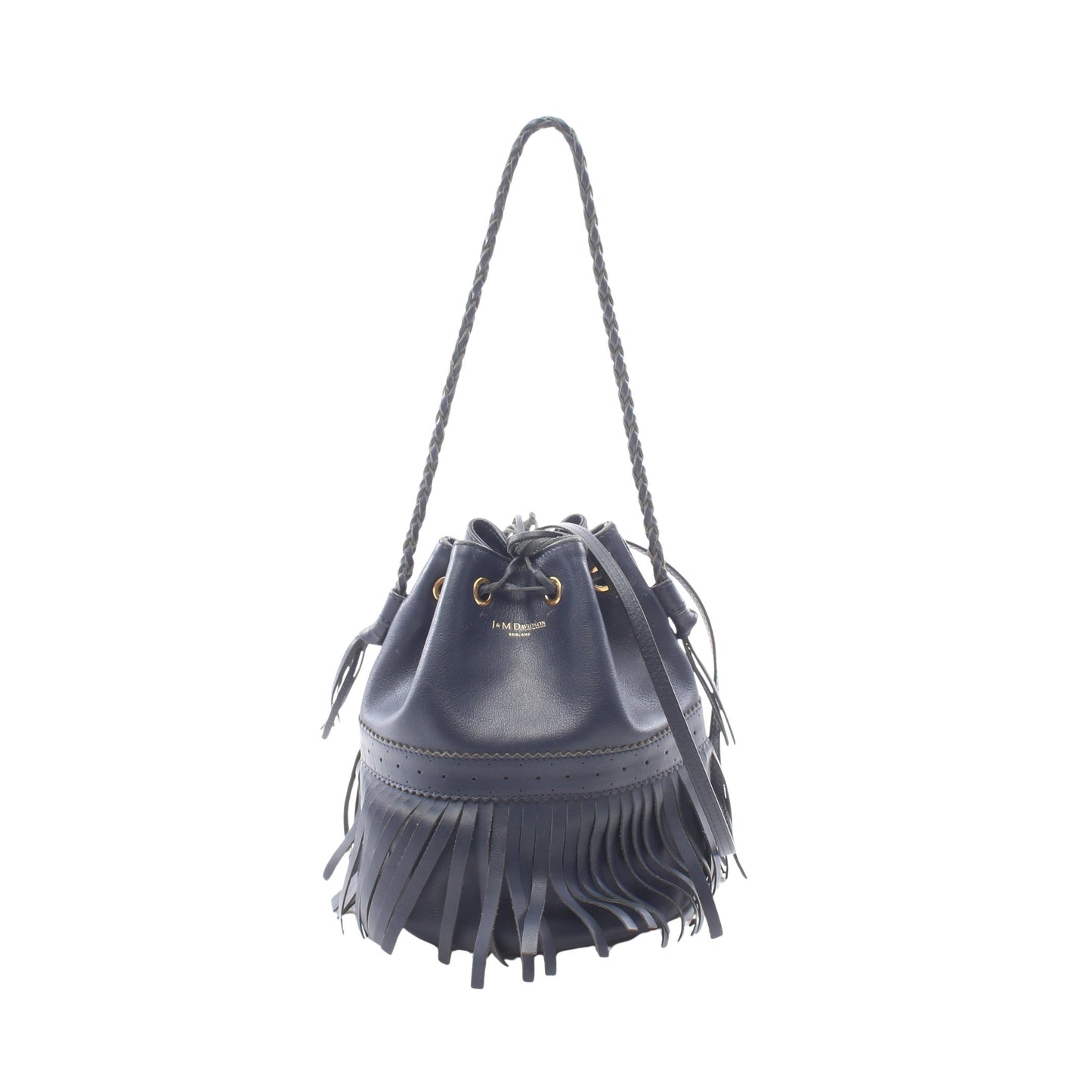 MEDIUM FRINGE CARNIVAL フリンジカーニバル 2WAY ショルダーバッグ レザー ネイビー ジェイアンドエムデヴィッドソン