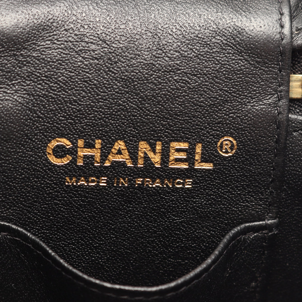 ココマーク バニティバッグ 2WAY チェーンショルダーバッグ ラムスキン ブラック ゴールド金具 シャネル バッグ CHANEL