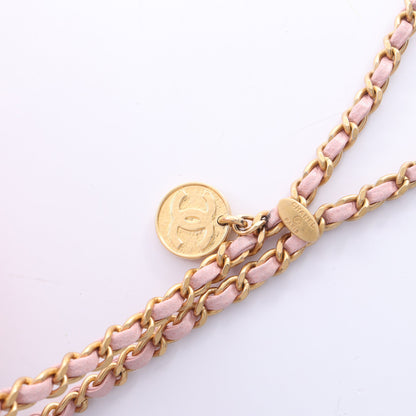 マトラッセ チェーンショルダーバッグ キャビアスキン ライトピンク ゴールド金具 シャネル バッグ CHANEL