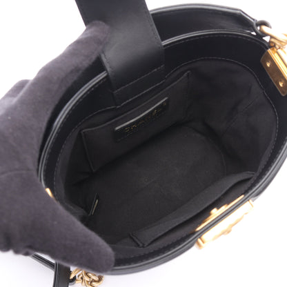 ボーイシャネル 2WAY チェーンショルダーバッグ ラムスキン ブラック ゴールド金具 シャネル