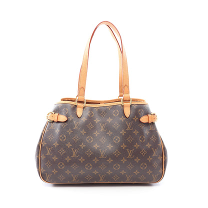 バティニョール オリゾンタル モノグラム ショルダーバッグ PVC レザー ブラウン ルイヴィトン