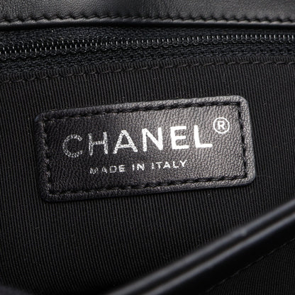マトラッセ チェーンショルダーバッグ レザー ブラック シルバー金具 シャネル