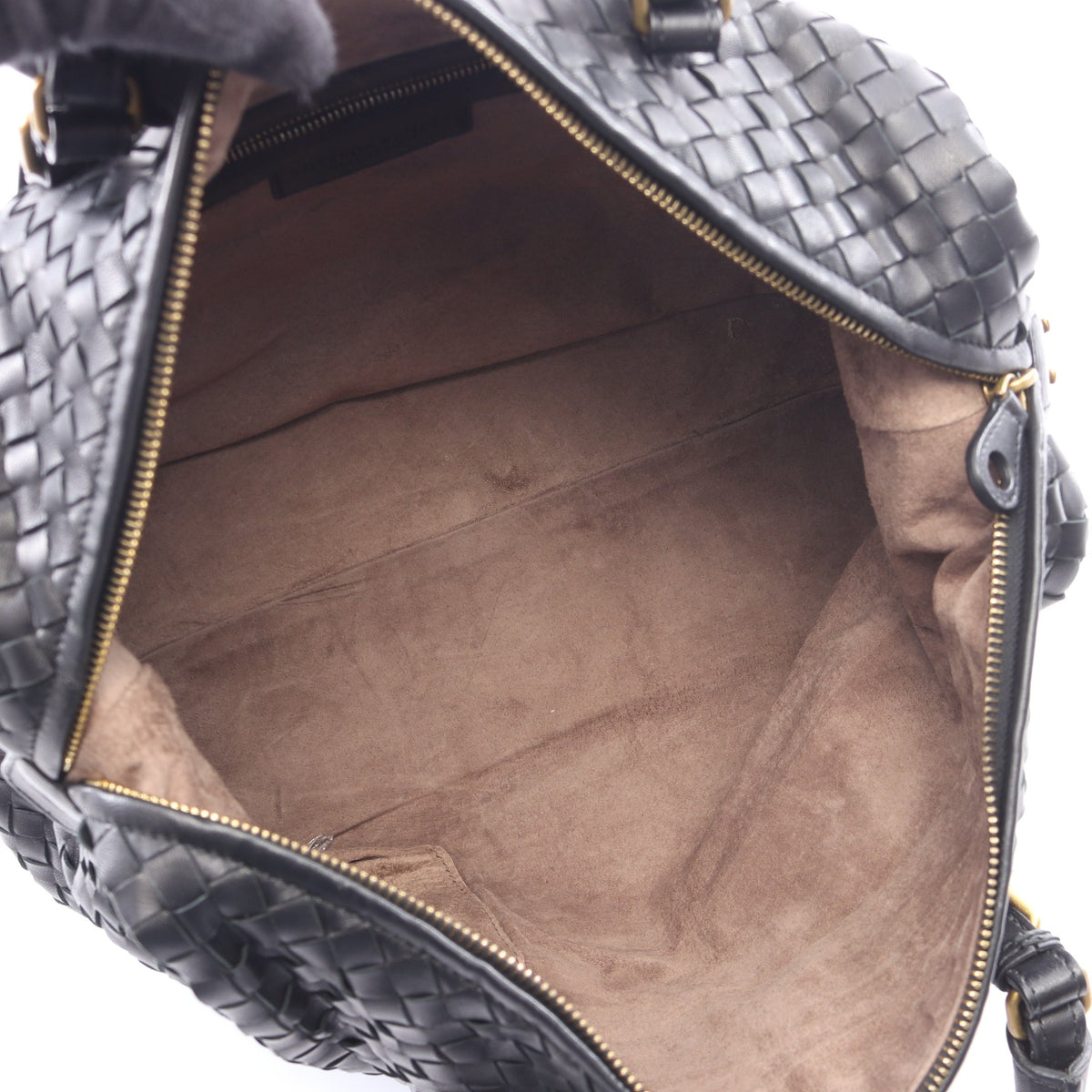 イントレチャート ハンドバッグ ミニボストンバッグ レザー ブラック ボッテガヴェネタ バッグ BOTTEGA VENETA