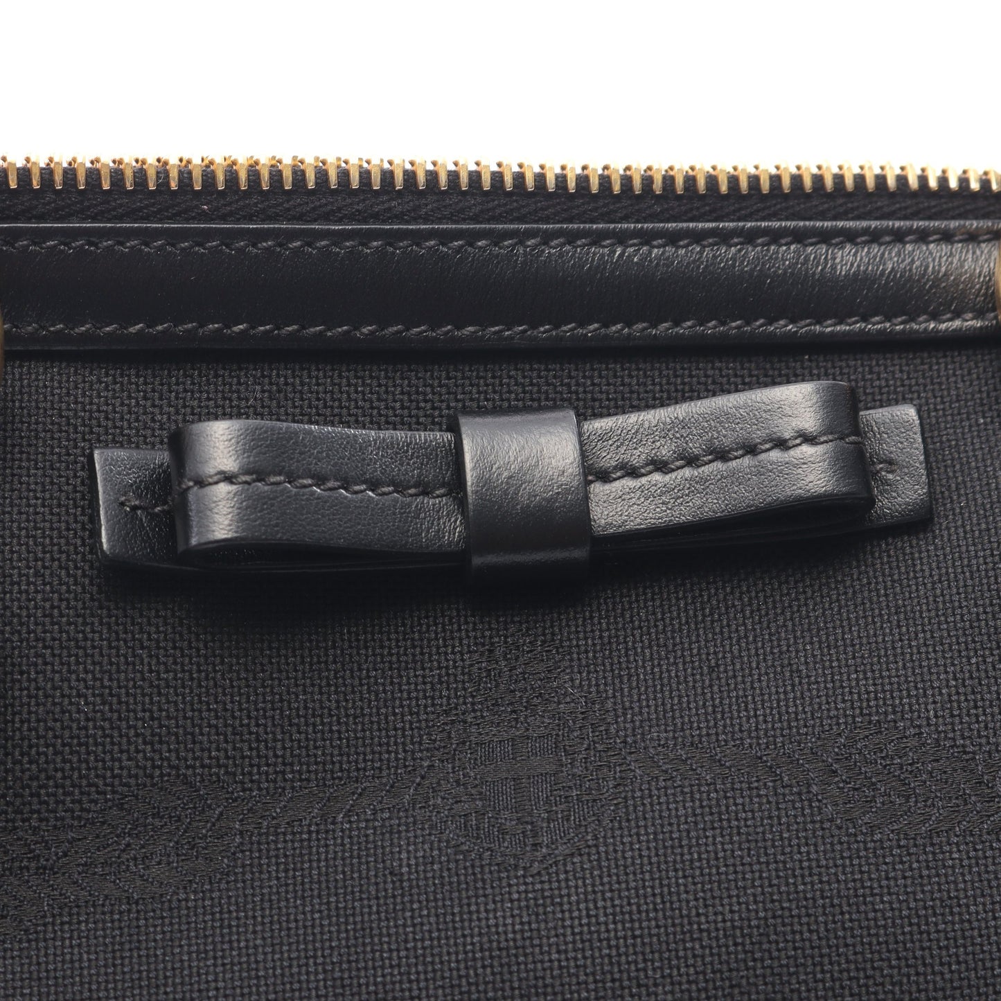 LOGO JACQUARD ロゴジャガード ハンドバッグ キャンバス レザー ブラック プラダ
