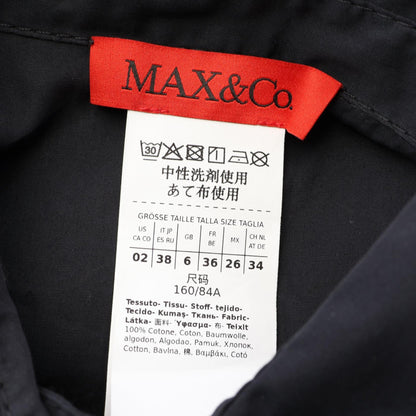 ノースリーブ プルオーバー シャツワンピース コットン ブラック マックスアンドコー