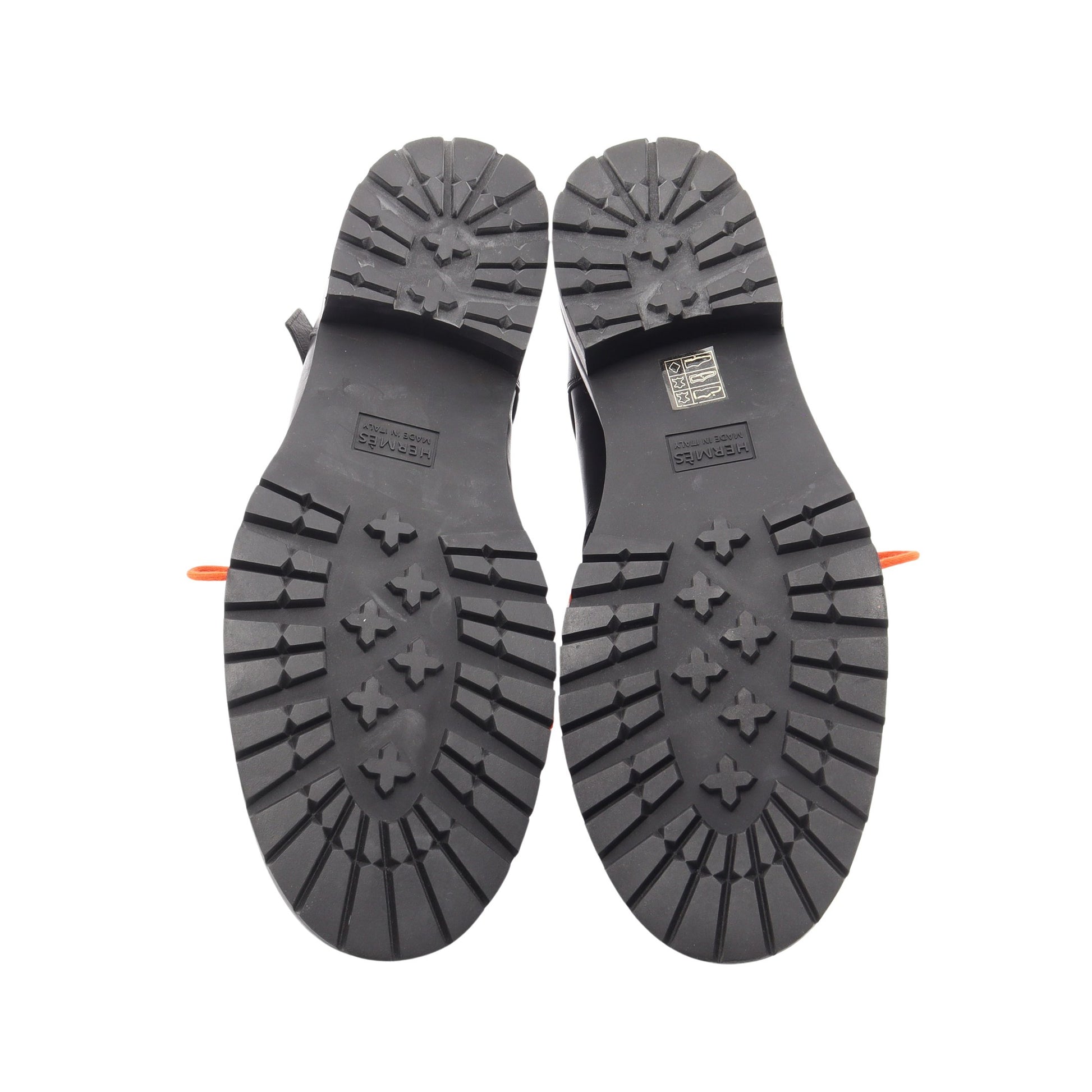 HIKING マウンテンブーツ レザー ブラック エルメス シューズ HERMES