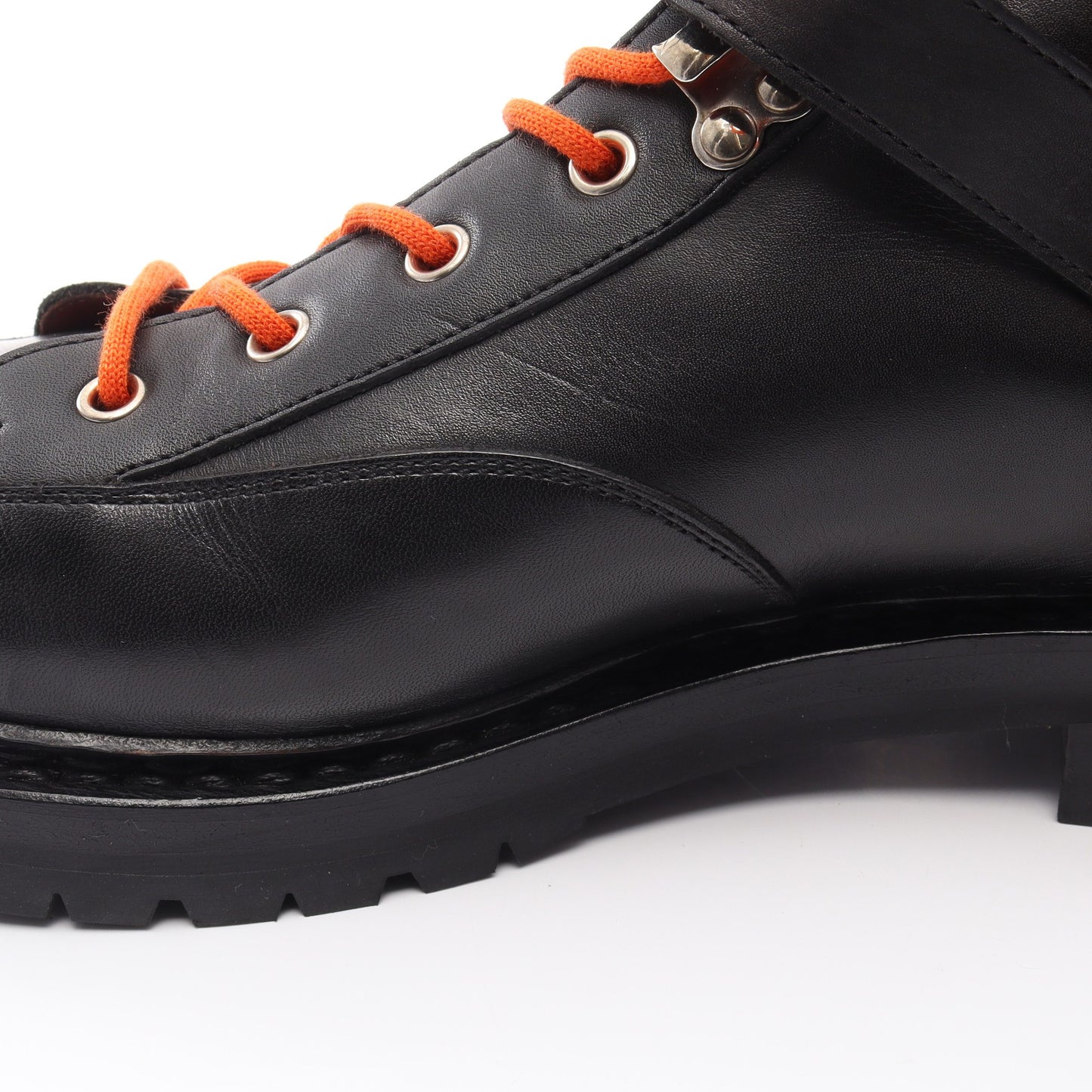 HIKING マウンテンブーツ レザー ブラック エルメス シューズ HERMES