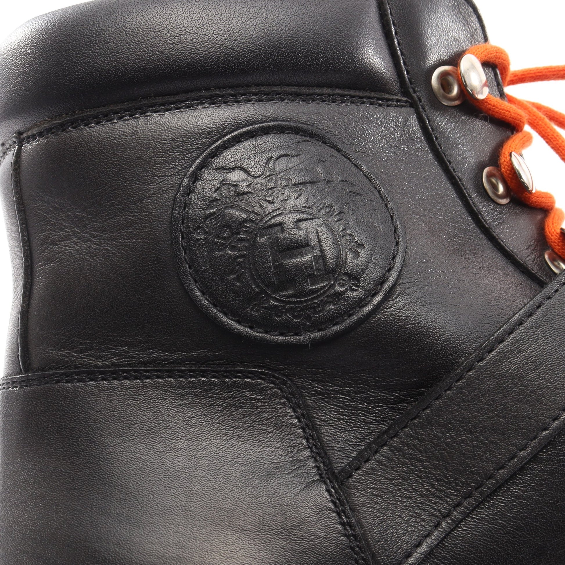 HIKING マウンテンブーツ レザー ブラック エルメス シューズ HERMES