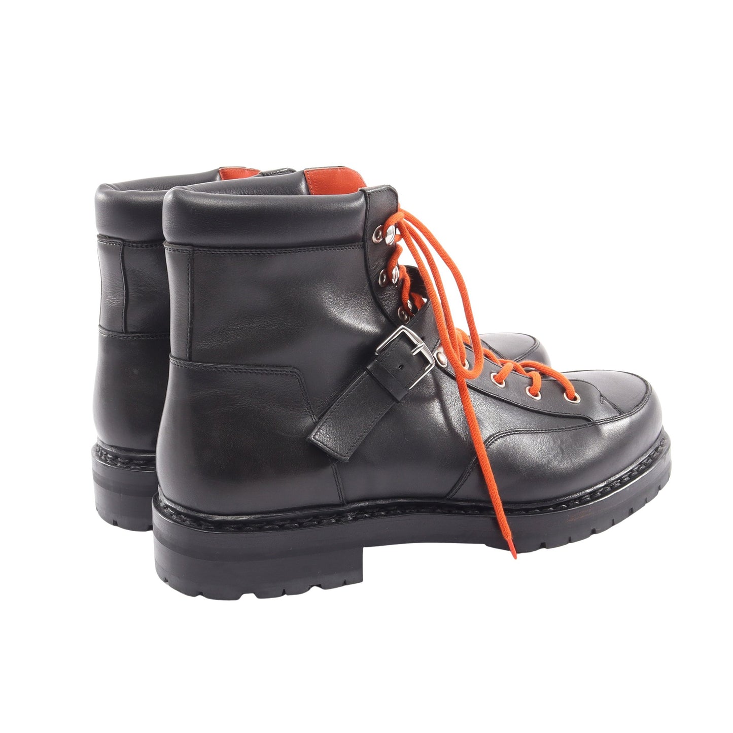 HIKING マウンテンブーツ レザー ブラック エルメス シューズ HERMES
