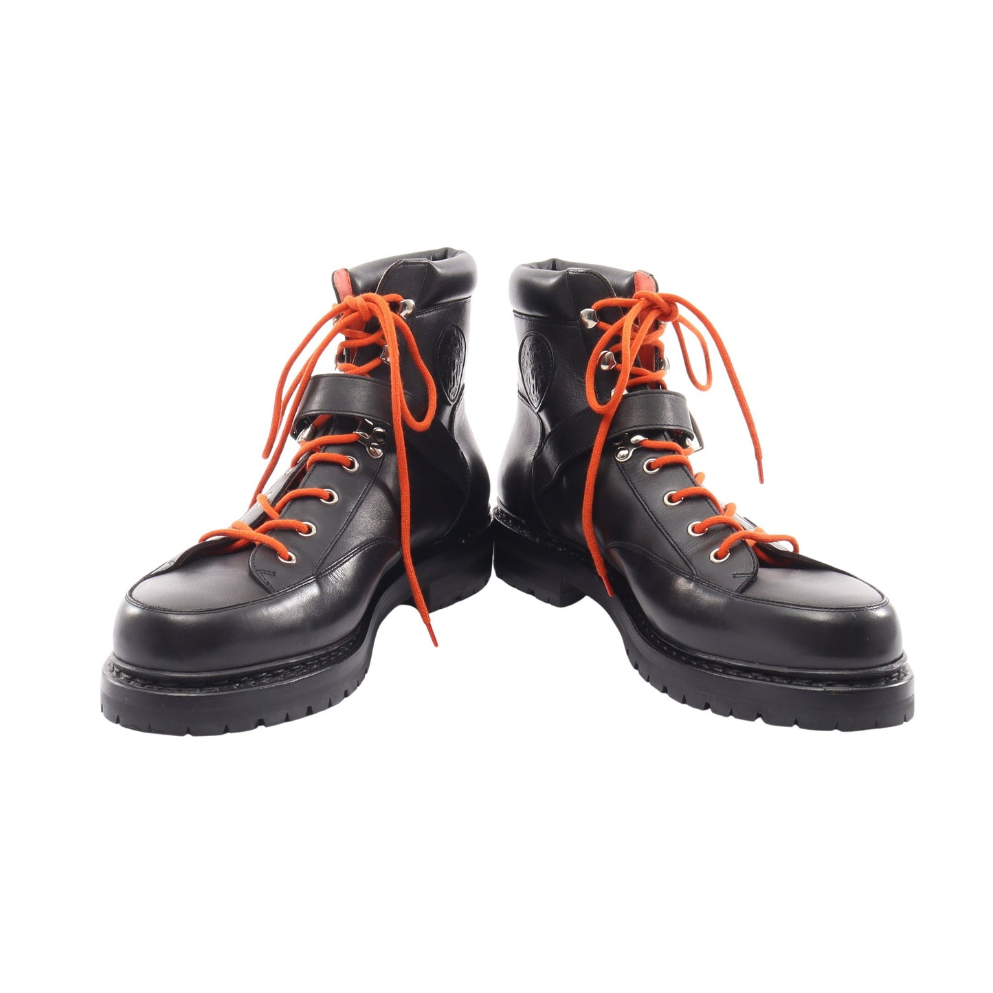 HIKING マウンテンブーツ レザー ブラック エルメス シューズ HERMES