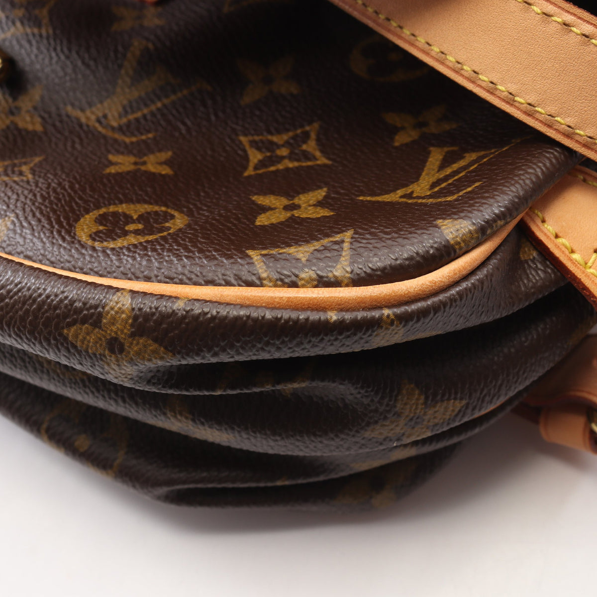 ソミュール30 モノグラム ショルダーバッグ PVC レザー ブラウン ルイヴィトン バッグ LOUIS VUITTON