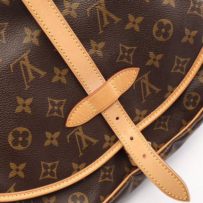 ソミュール30 モノグラム ショルダーバッグ PVC レザー ブラウン ルイヴィトン バッグ LOUIS VUITTON