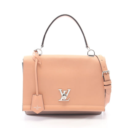 ロックミー2 2WAY ハンドバッグ レザー コーラルピンク ダスティピンク ブラック ルイヴィトン バッグ LOUIS VUITTON