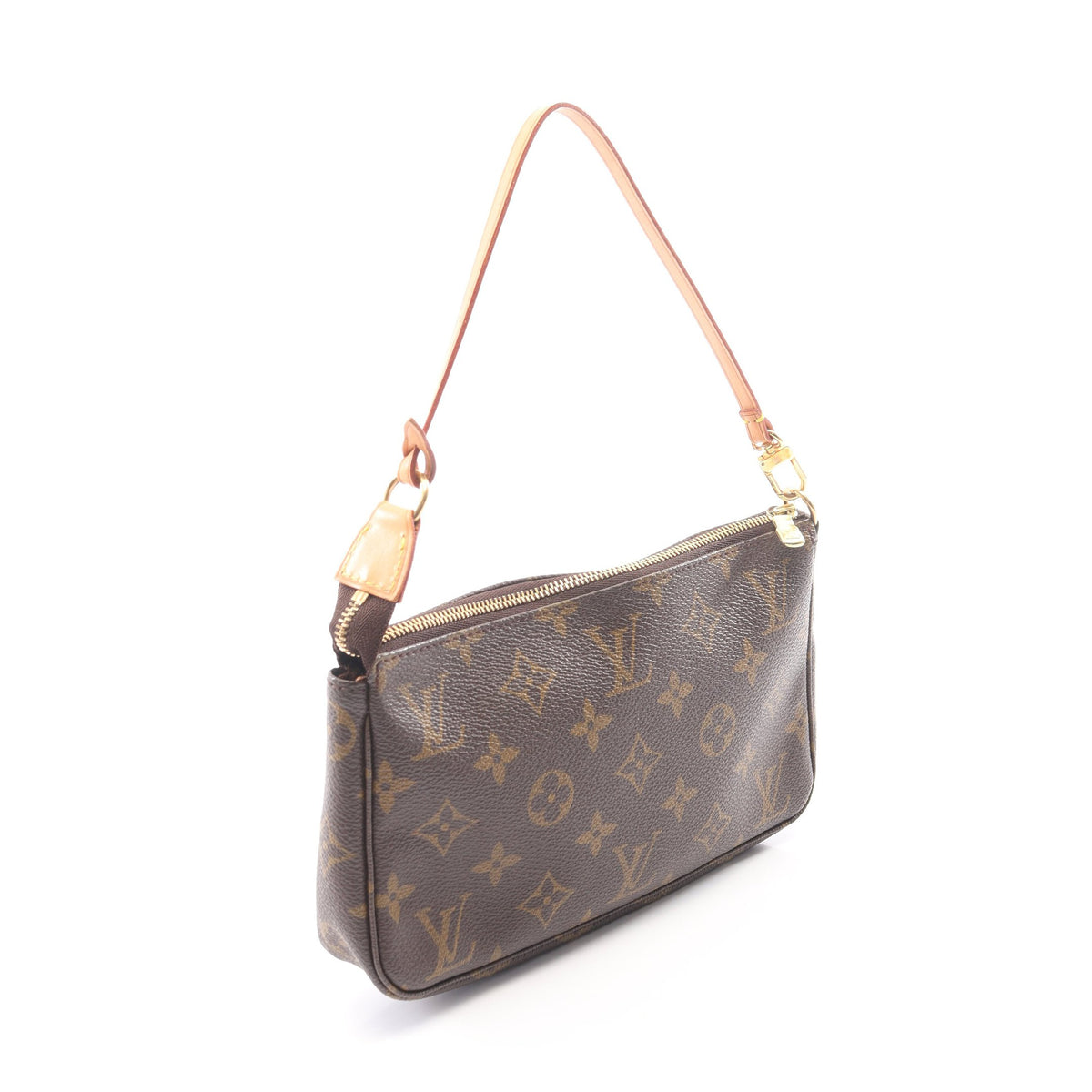 ポシェットアクセソワール モノグラム ハンドバッグ PVC レザー ブラウン ルイヴィトン バッグ LOUIS VUITTON
