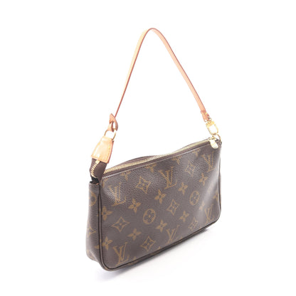 ポシェットアクセソワール モノグラム ハンドバッグ PVC レザー ブラウン ルイヴィトン バッグ LOUIS VUITTON