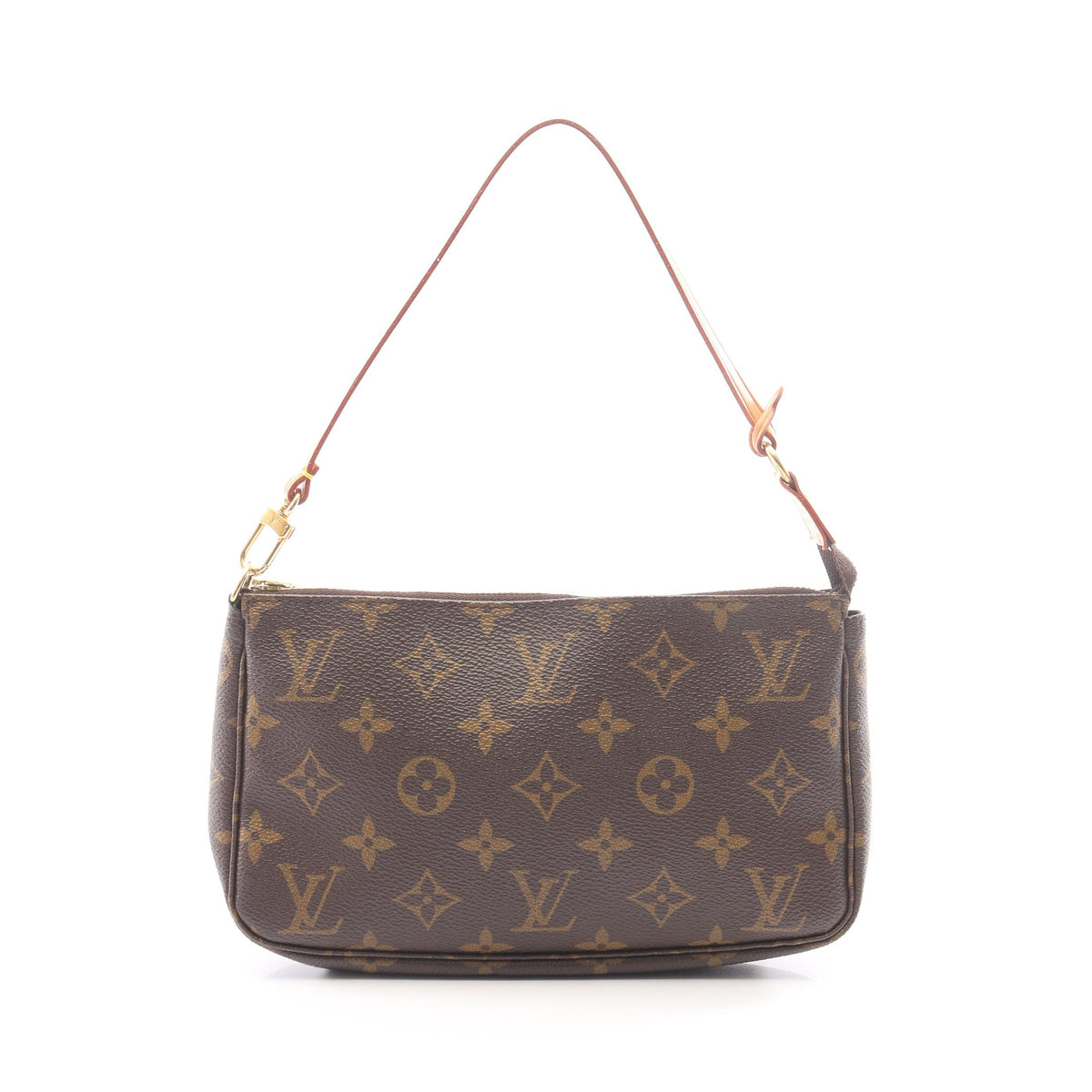 ポシェットアクセソワール モノグラム ハンドバッグ PVC レザー ブラウン ルイヴィトン バッグ LOUIS VUITTON