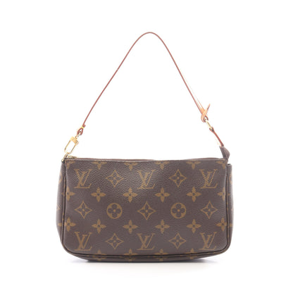 ポシェットアクセソワール モノグラム ハンドバッグ PVC レザー ブラウン ルイヴィトン バッグ LOUIS VUITTON