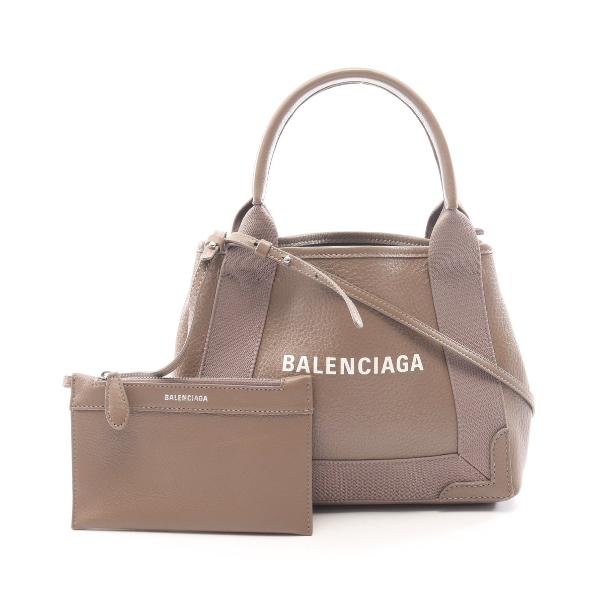 ネイビーカバ XS 2WAY ハンドバッグ レザー グレーブラウン バレンシアガ バッグ BALENCIAGA