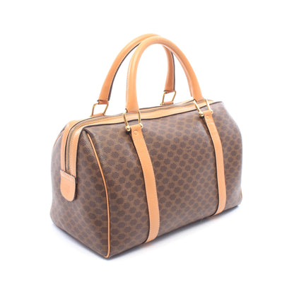 マカダム ハンドバッグ ミニボストンバッグ PVC レザー ダークブラウン ブラウン セリーヌ バッグ CELINE