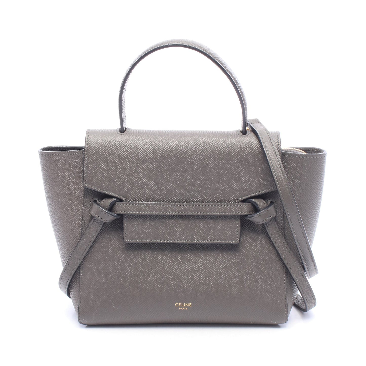 BELT BAG NANO ベルトバッグ ナノ 2WAY ハンドバッグ レザー グレー セリーヌ