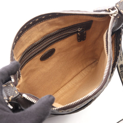 セレリア ショルダーバッグ レザー ダークブラウン フェンディ バッグ FENDI