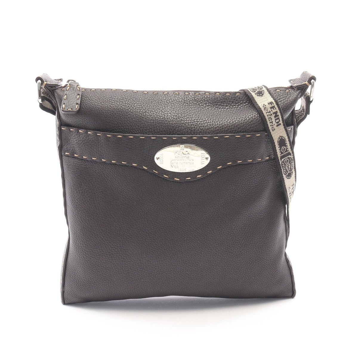 セレリア ショルダーバッグ レザー ダークブラウン フェンディ バッグ FENDI