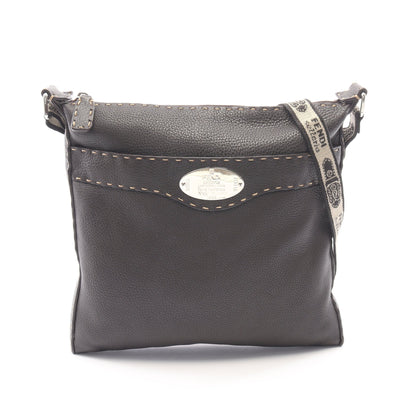 セレリア ショルダーバッグ レザー ダークブラウン フェンディ バッグ FENDI