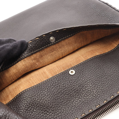 セレリア ショルダーバッグ レザー ダークブラウン フェンディ バッグ FENDI