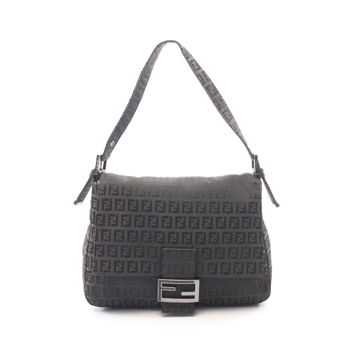 マンマバケット ズッキーノ ワンショルダーバッグ キャンバス ダークグレー フェンディ バッグ FENDI