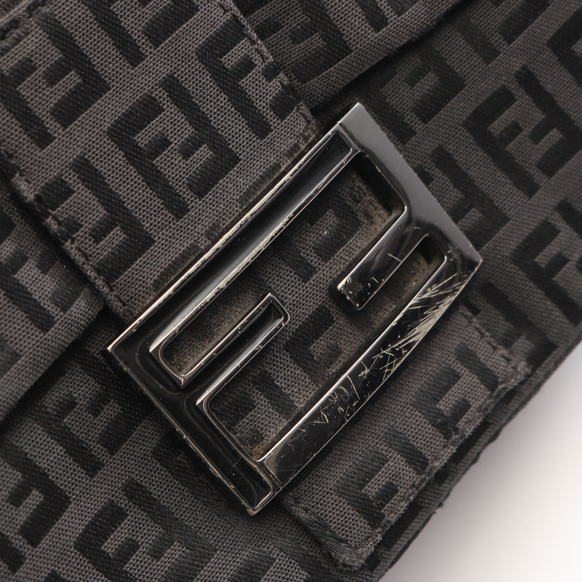 マンマバケット ズッキーノ ワンショルダーバッグ キャンバス ダークグレー フェンディ バッグ FENDI