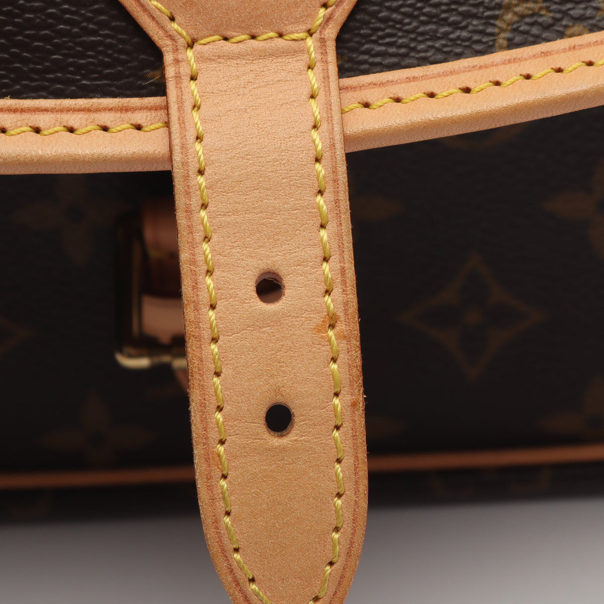 ソローニュ モノグラム ショルダーバッグ PVC レザー ブラウン ルイヴィトン バッグ LOUIS VUITTON