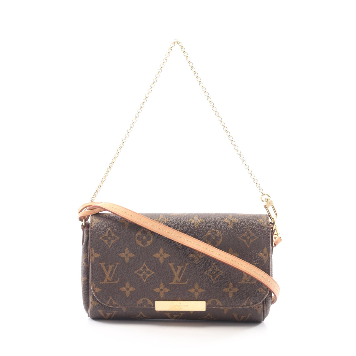 フェイボリットPM モノグラム 2WAY チェーンハンドバッグ PVC レザー ブラウン ルイヴィトン バッグ LOUIS VUITTON