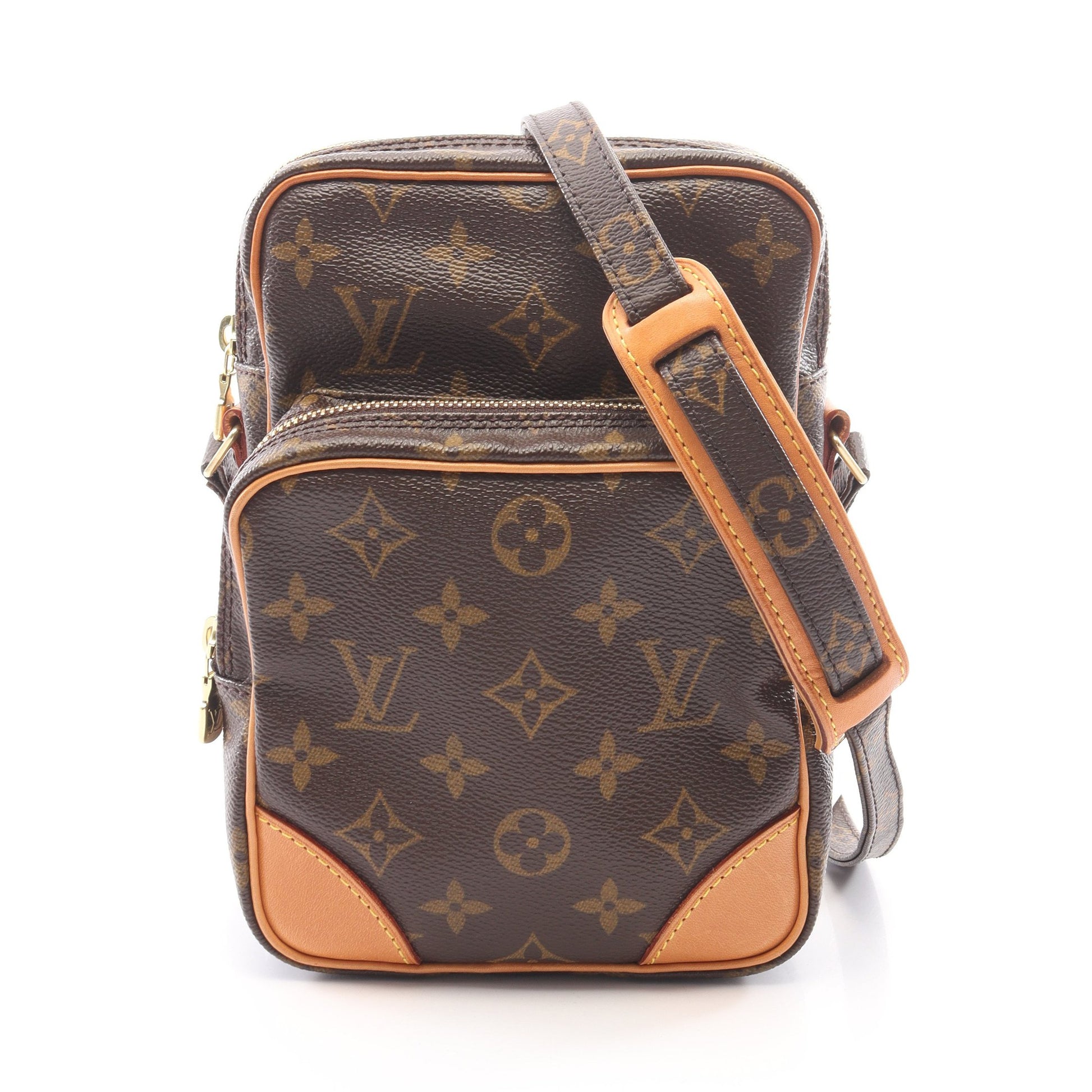 アマゾン モノグラム ショルダーバッグ PVC レザー ブラウン ルイヴィトン バッグ LOUIS VUITTON