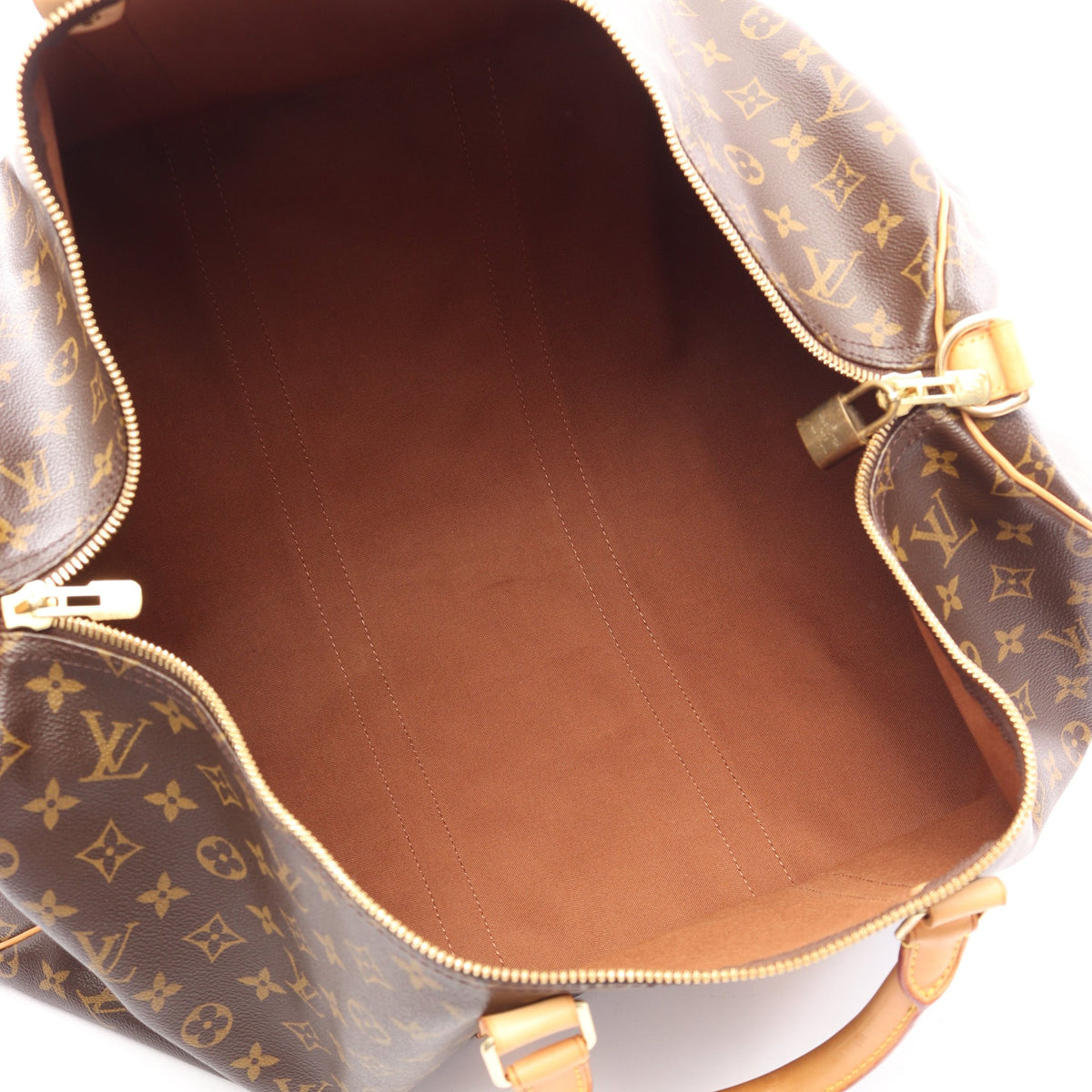 キーポル55 モノグラム ボストンバッグ PVC レザー ブラウン ルイヴィトン バッグ LOUIS VUITTON