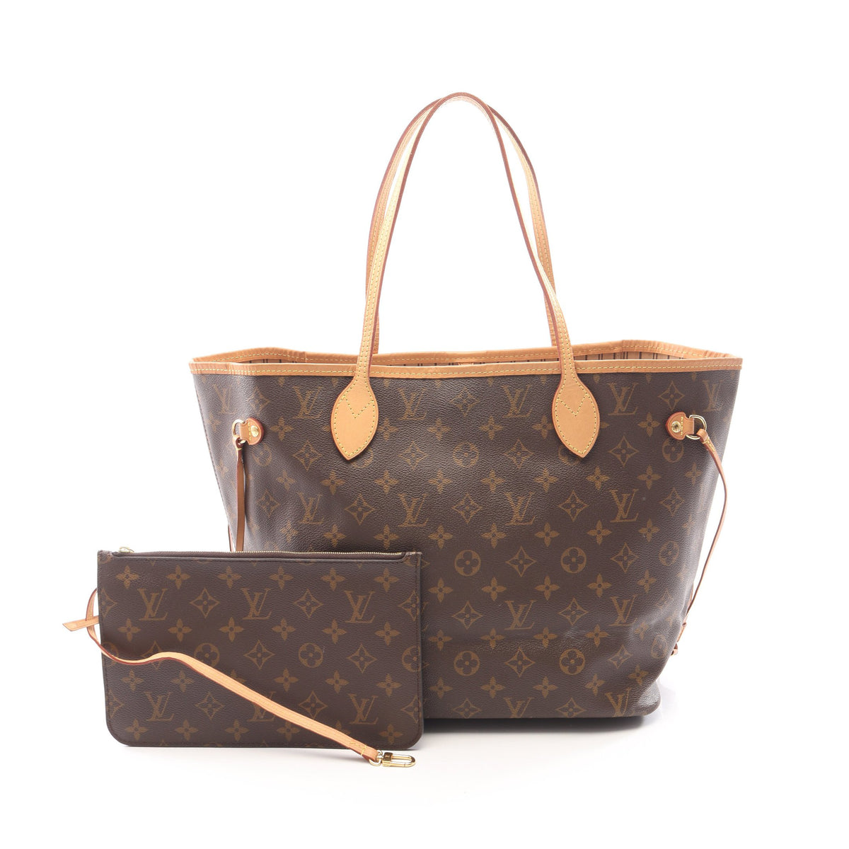ネヴァーフルMM モノグラム ショルダーバッグ トートバッグ PVC レザー ブラウン ルイヴィトン バッグ LOUIS VUITTON