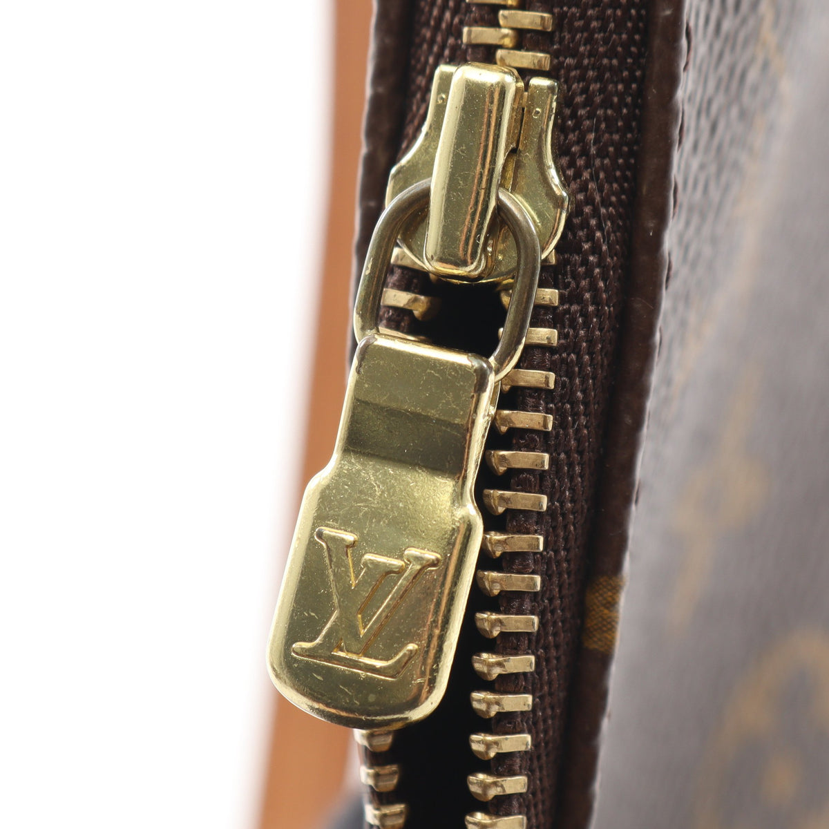 ポシェットアクセソワール モノグラム ハンドバッグ PVC レザー ブラウン ルイヴィトン バッグ LOUIS VUITTON