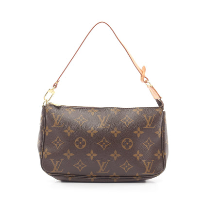 ポシェットアクセソワール モノグラム ハンドバッグ PVC レザー ブラウン ルイヴィトン バッグ LOUIS VUITTON