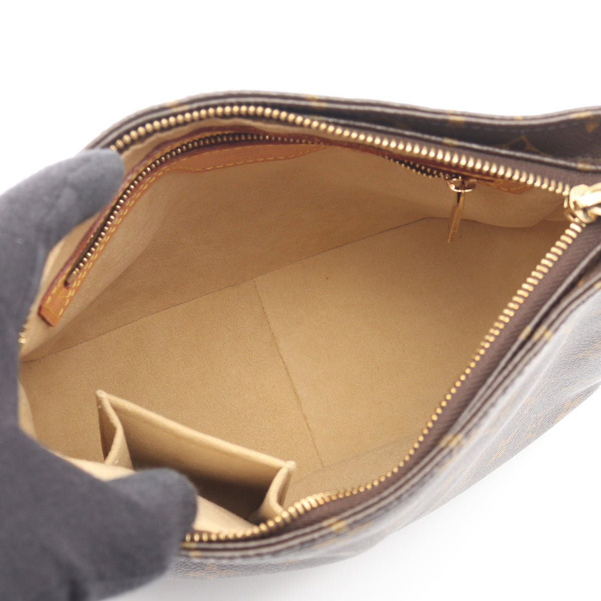 ルーピングMM モノグラム ショルダーバッグ PVC レザー ブラウン ルイヴィトン バッグ LOUIS VUITTON