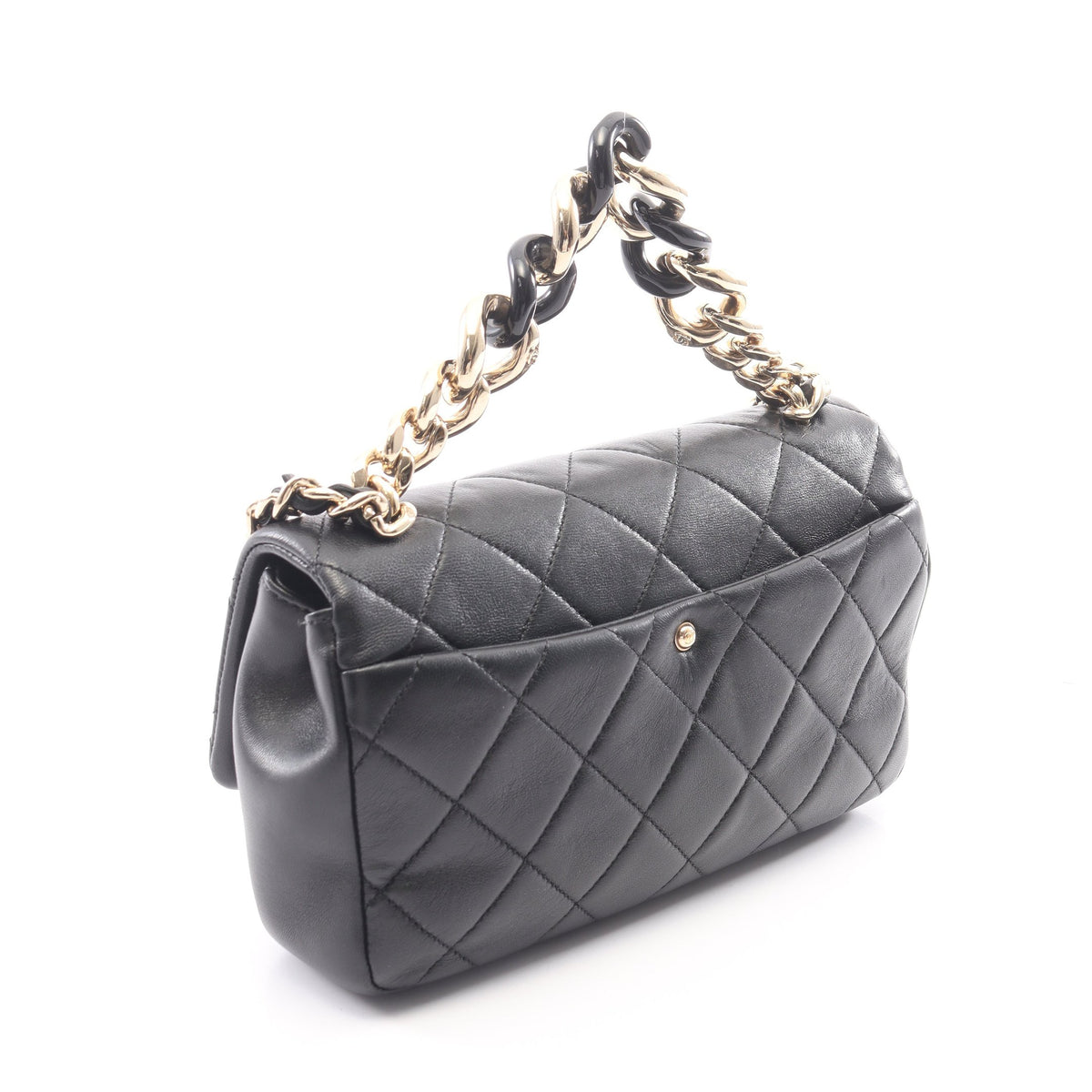 マトラッセ 2WAY チェーンショルダーバッグ ラムスキン ブラック ゴールド金具 シャネル バッグ CHANEL