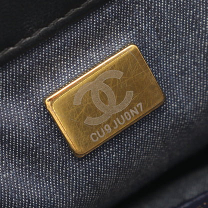 マトラッセ 2WAY チェーンショルダーバッグ ラムスキン ブラック ゴールド金具 シャネル バッグ CHANEL