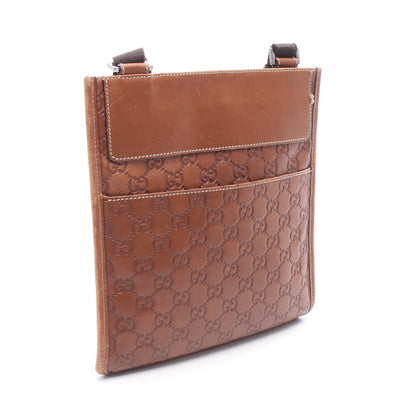 グッチシマ ショルダーバッグ レザー ブラウン グッチ