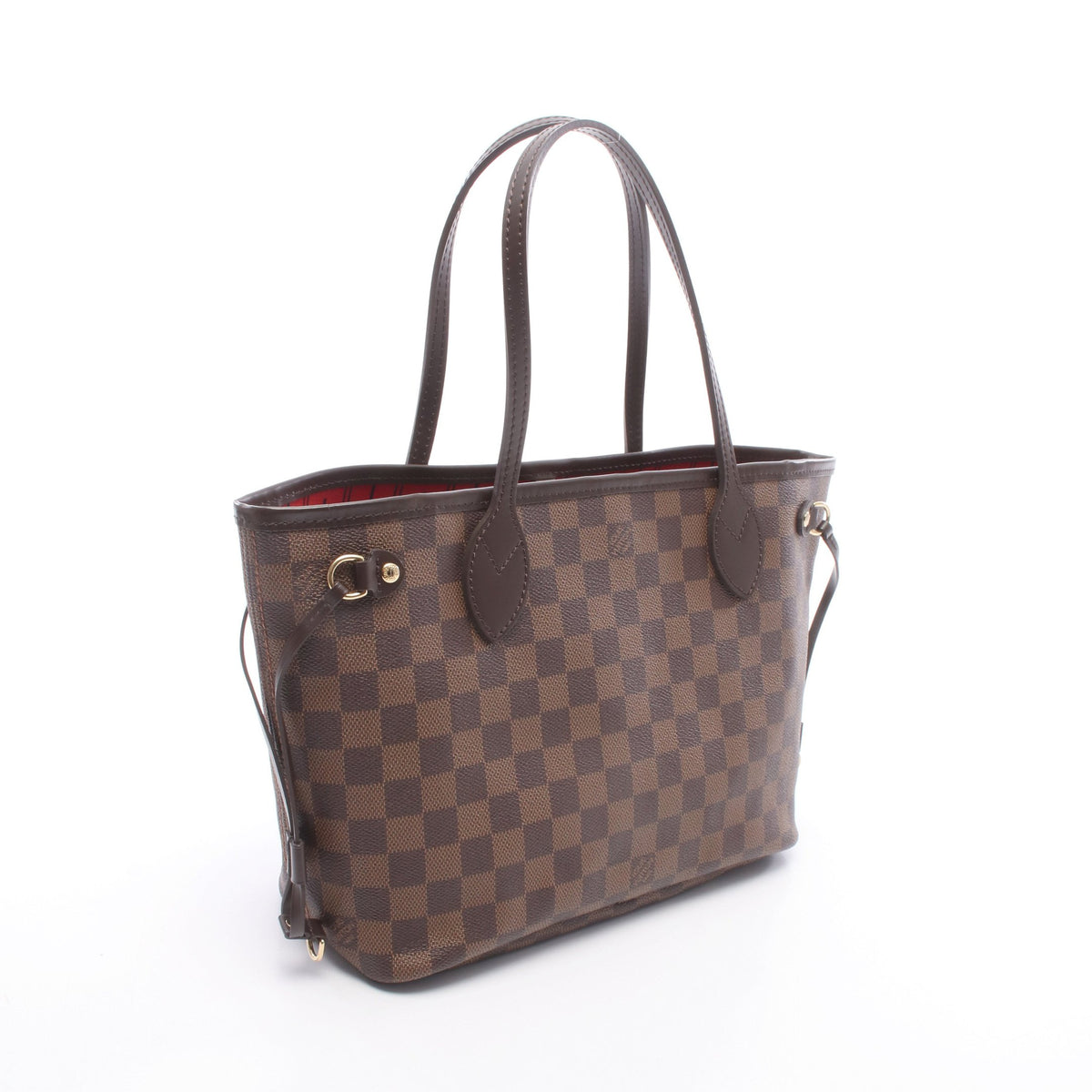 ネヴァーフルPM ダミエエベヌ ハンドバッグ トートバッグ PVC レザー ブラウン ルイヴィトン バッグ LOUIS VUITTON