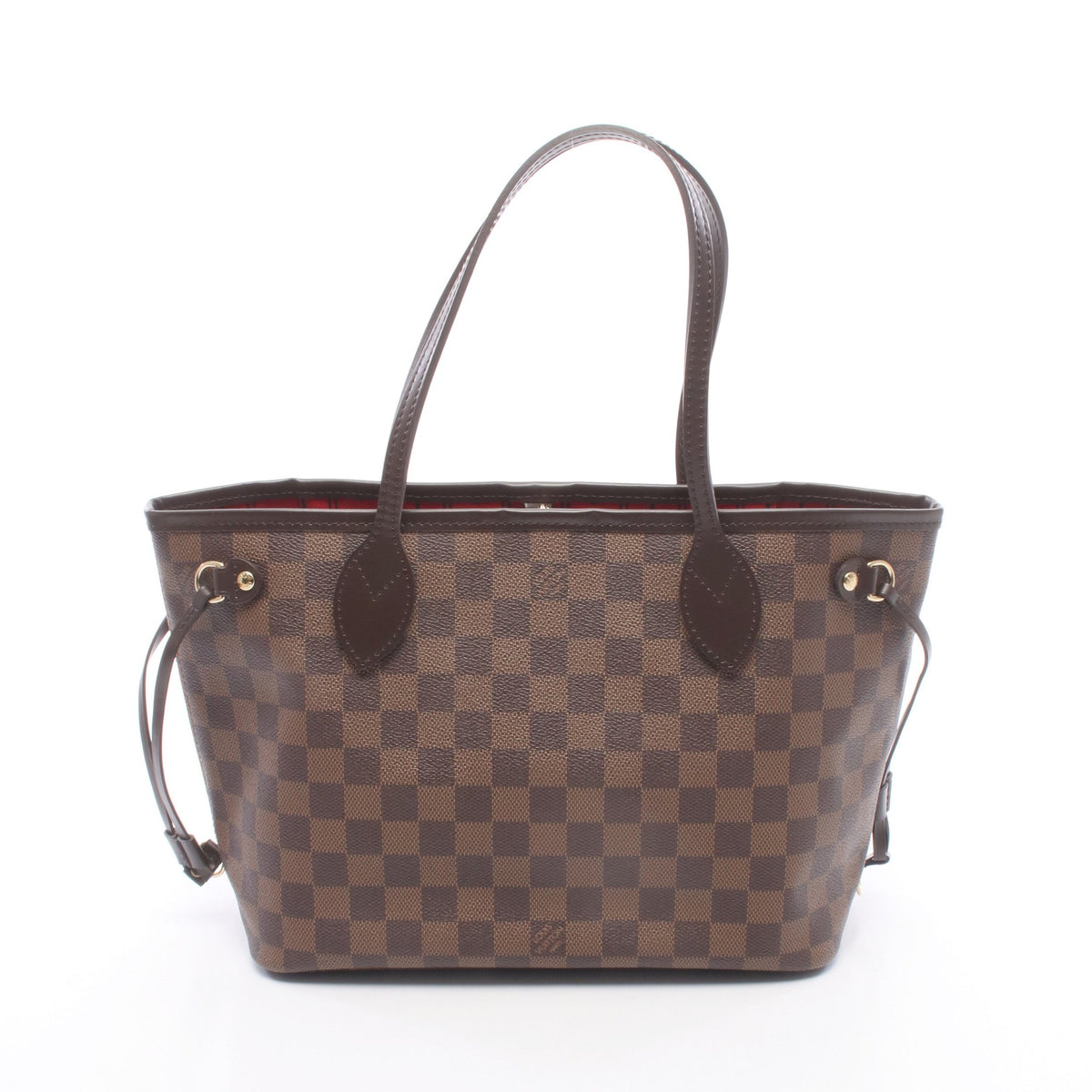 ネヴァーフルPM ダミエエベヌ ハンドバッグ トートバッグ PVC レザー ブラウン ルイヴィトン バッグ LOUIS VUITTON
