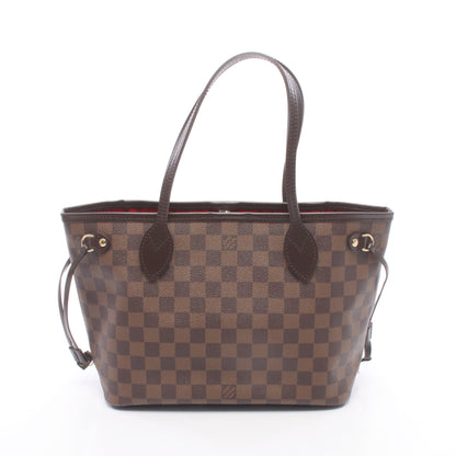 ネヴァーフルPM ダミエエベヌ ハンドバッグ トートバッグ PVC レザー ブラウン ルイヴィトン バッグ LOUIS VUITTON